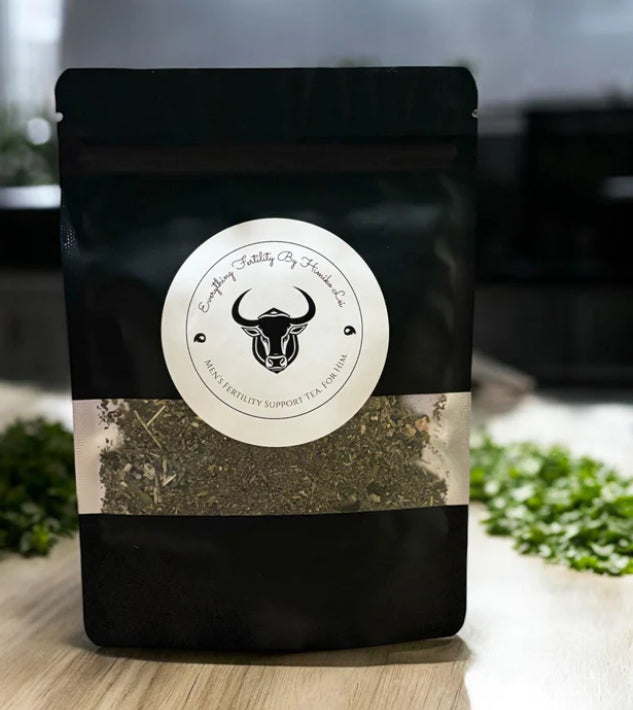 1) Pack Of Men’s Loose Leaf Fertility Support Tea By Himiko Lei (Sperm Health, Diabetes,Motility Support, Fertility Support, System Detox) - Optional Heart Shaped Tea Infuser🖤